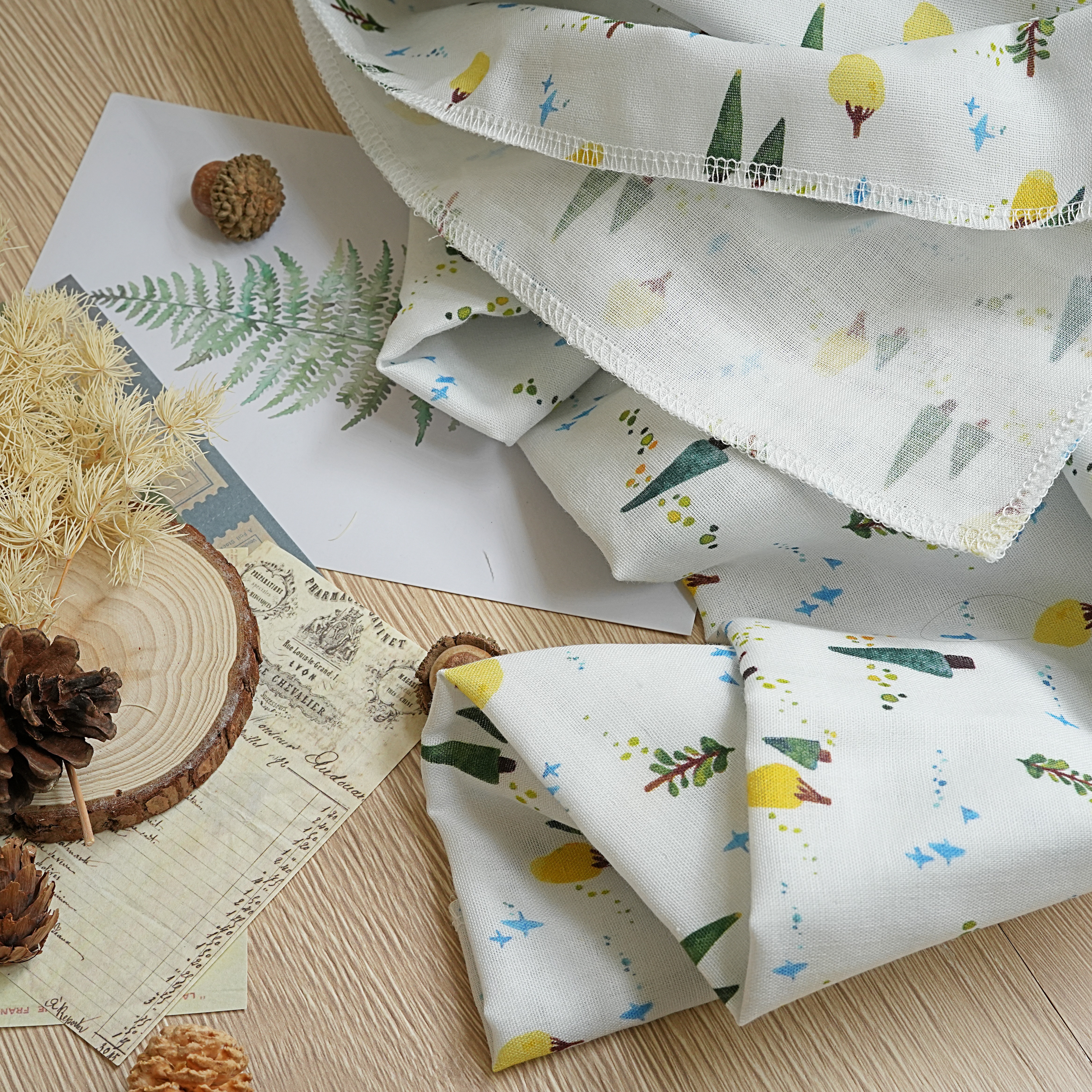 Hi Y.P store-包巾-獨家設計款-鳥語森林