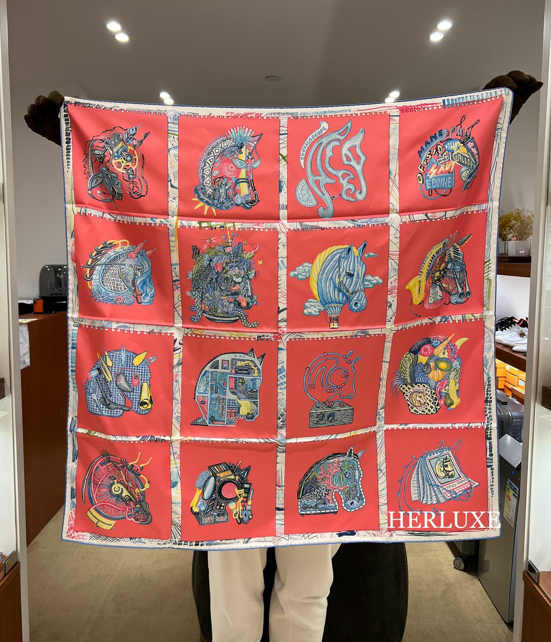 Scarf 100% soie 90 × 90cm