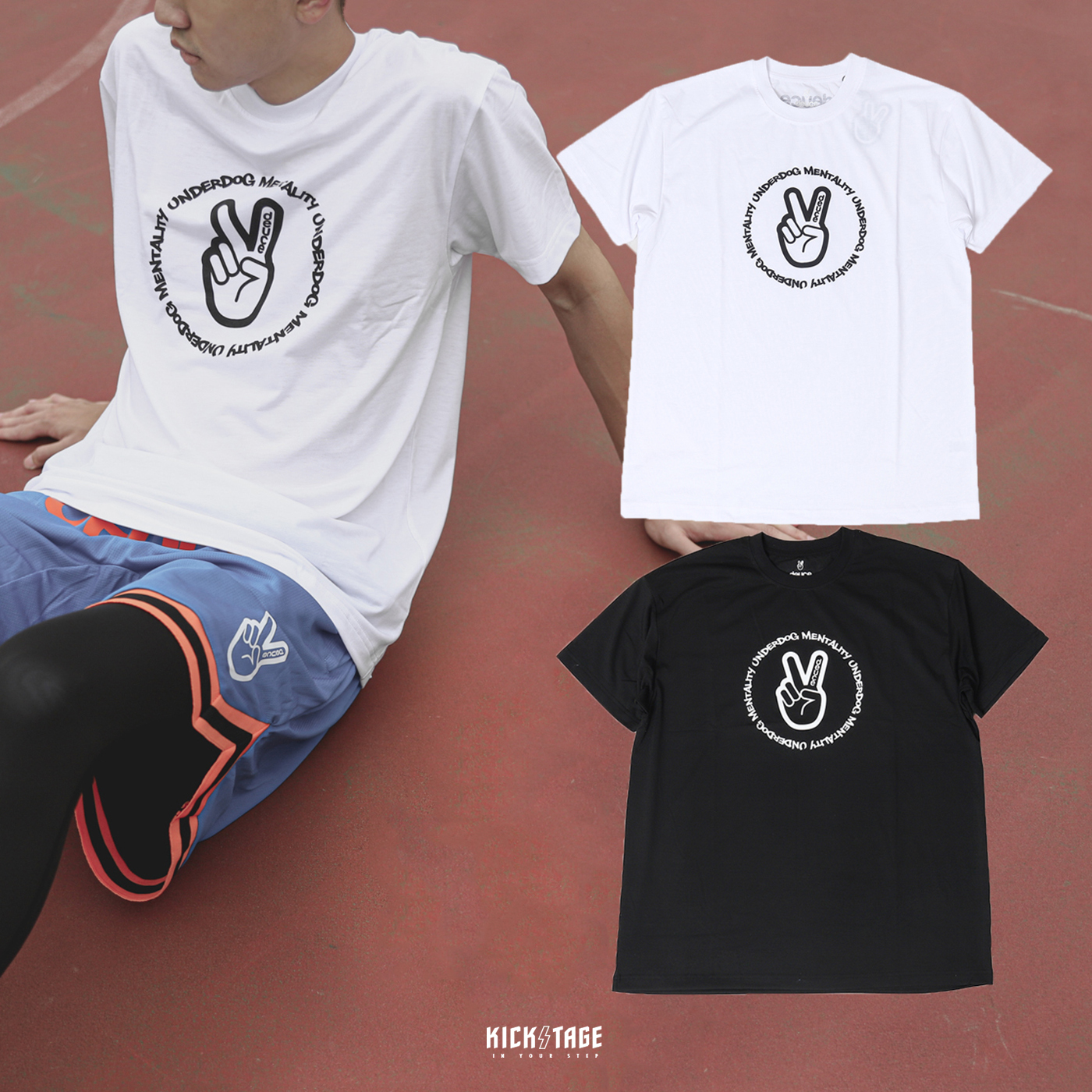 [售出無退換]男女款 Deuce Brand Underdog Mentality Tee 黑色 白色 環繞串標 運動 短T【DE004】
