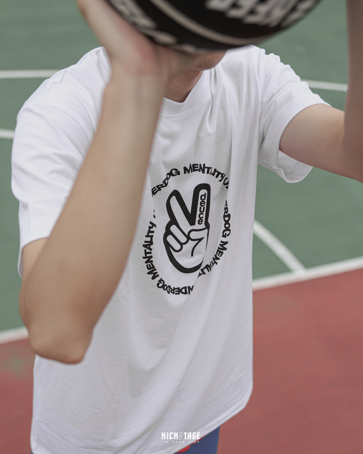 [售出無退換]男女款 Deuce Brand Underdog Mentality Tee 黑色 白色 環繞串標 運動 短T【DE004】