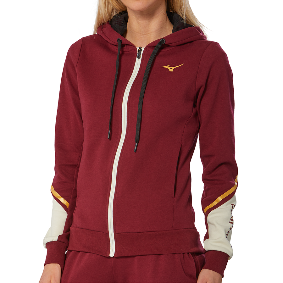 MIZUNO L' ATHLETIC SWEAT JACKET 女裝外套 紅色