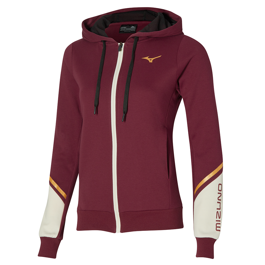 MIZUNO L' ATHLETIC SWEAT JACKET 女裝外套 紅色
