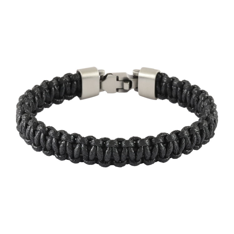 Bico手鍊，男士手鍊 黑色手工編織；襯托簡潔率性（3190）