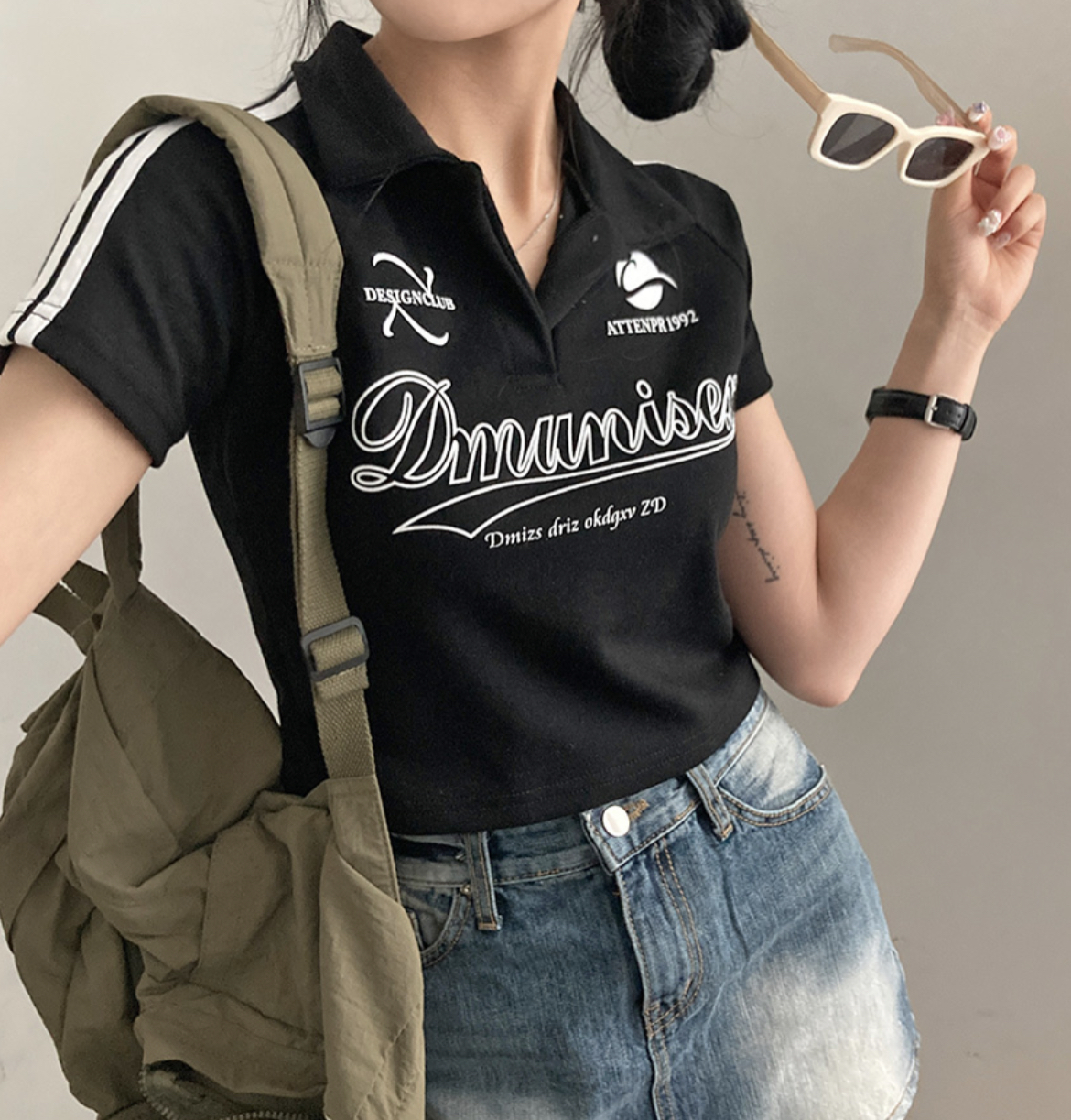 KR Y2K 彷球衣 CROP TEE 4 COLORS