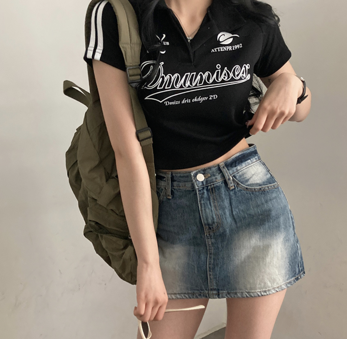 KR Y2K 彷球衣 CROP TEE 4 COLORS