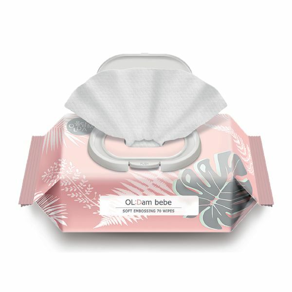 【OLDAM-BeBe】高級柔軟壓花嬰兒濕紙巾-無味 (新生嬰兒和敏感肌膚專用-有蓋型x70張)