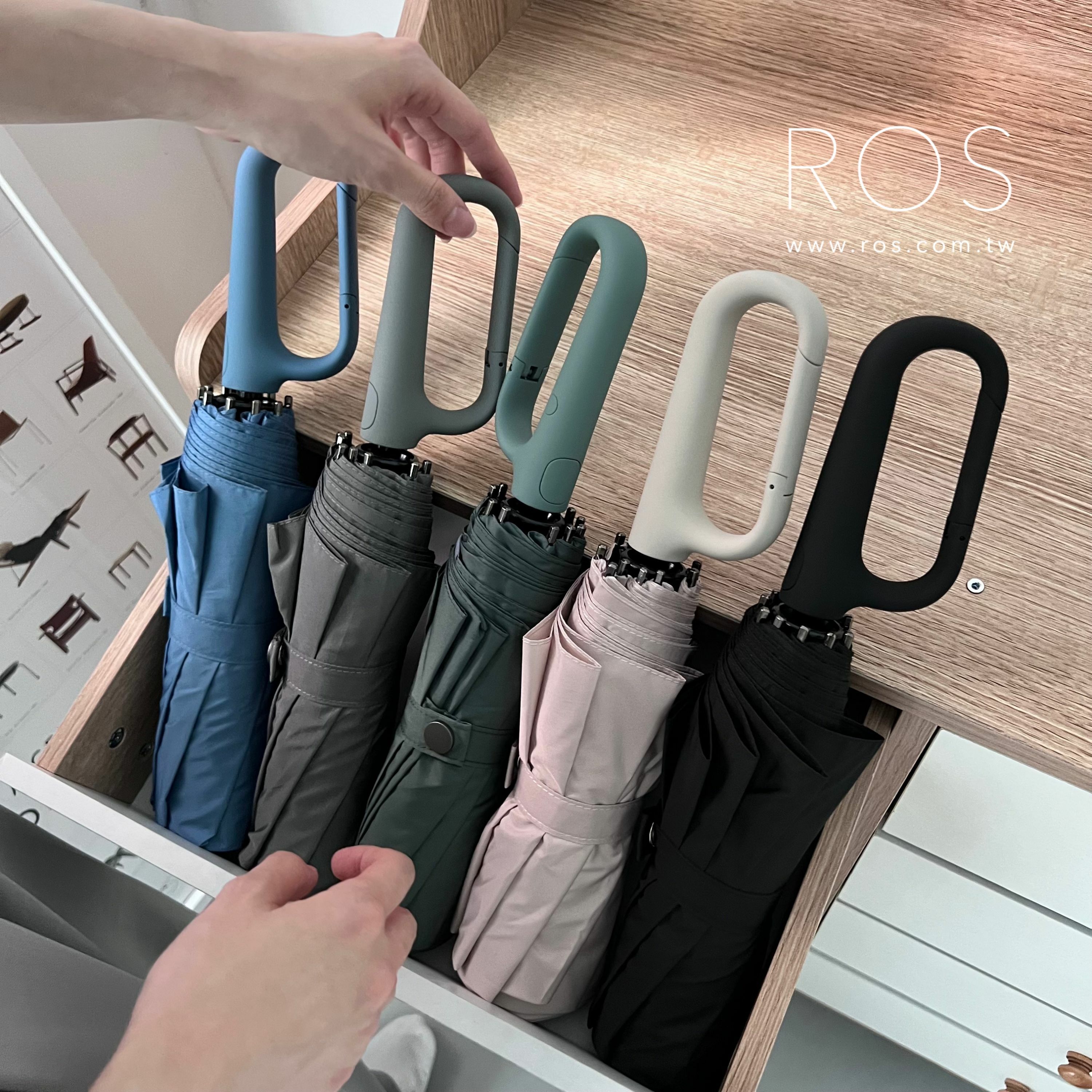 MUNICHI 環扣自動勾勾傘 (5colors)