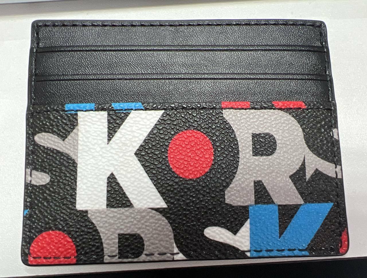 [S] MICHAEL KORS CARD HOLDER,BLACK MULTI, SMK364 (SMK364)