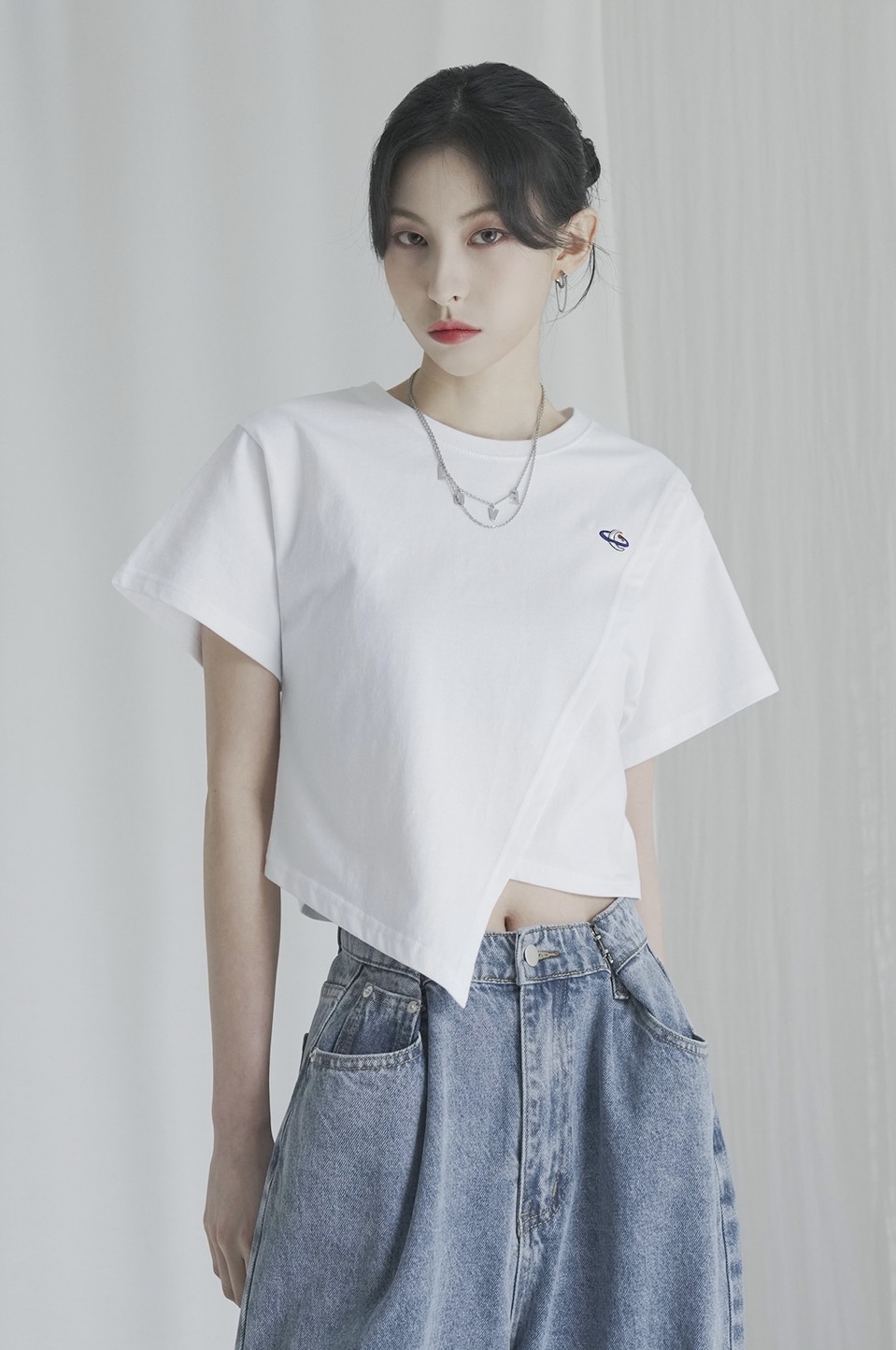 <預購> 韓國AVANDRESS 拼接時尙感短版短T