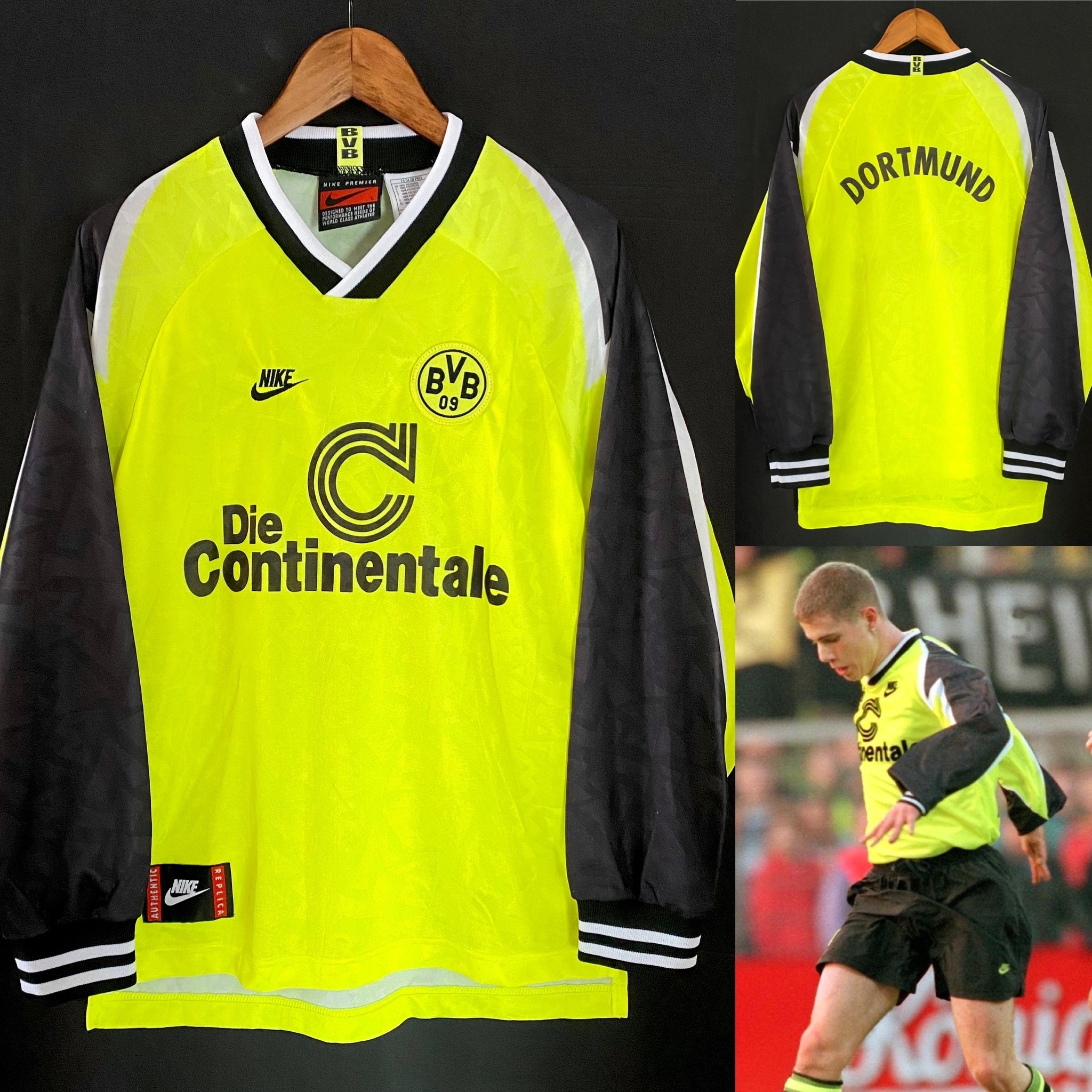Borussia Dortmund 1995-1996 Nike L/S Home Shirt