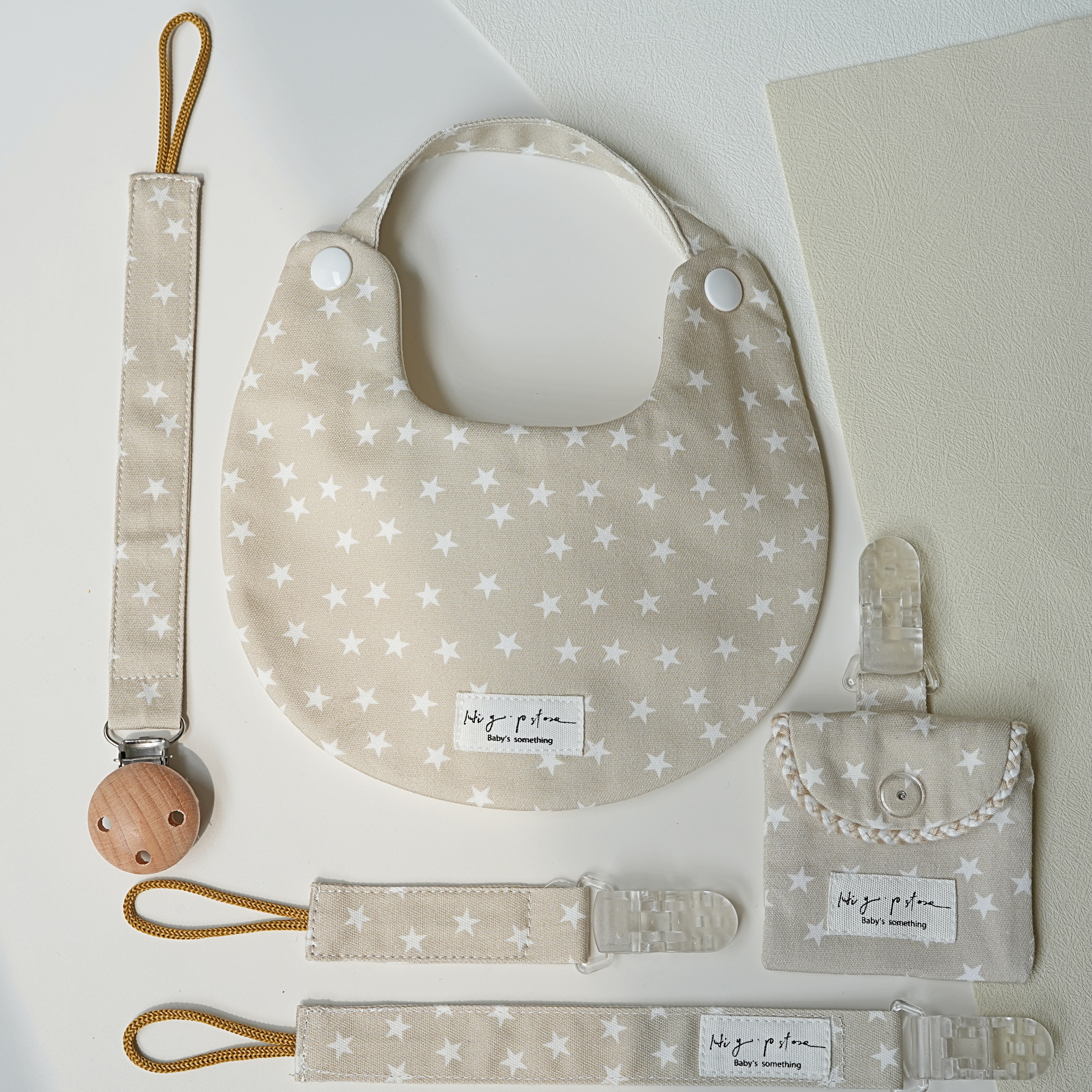 Hi Y.P store-平安符袋-獨家設計款-米白星星