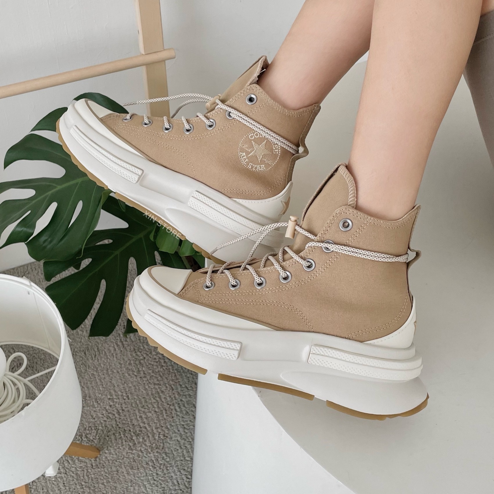 【現貨】Converse Run Star Legacy CX 帆布鞋 高筒 厚底 增高 情侶鞋 黑白 奶茶