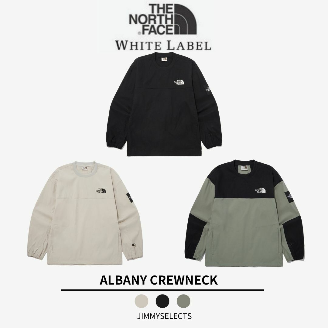 THE NORTH FACE 白標 ALBANY CREWNECK 尼龍 防風 大學T NM5MP03