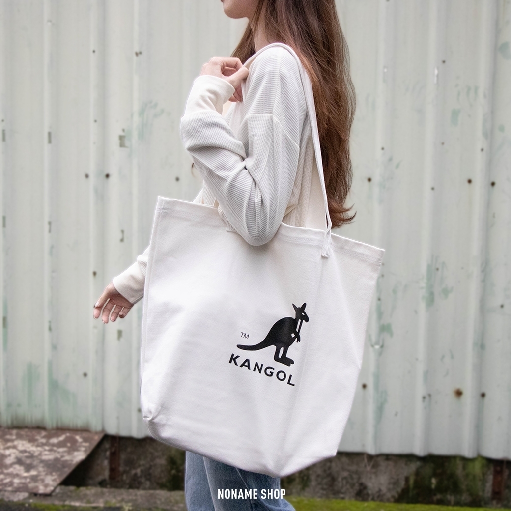 <<錯過哭哭‼️現貨超低價>> KANGOL 英國 袋鼠 環保 文青 大托特包 手提袋 白