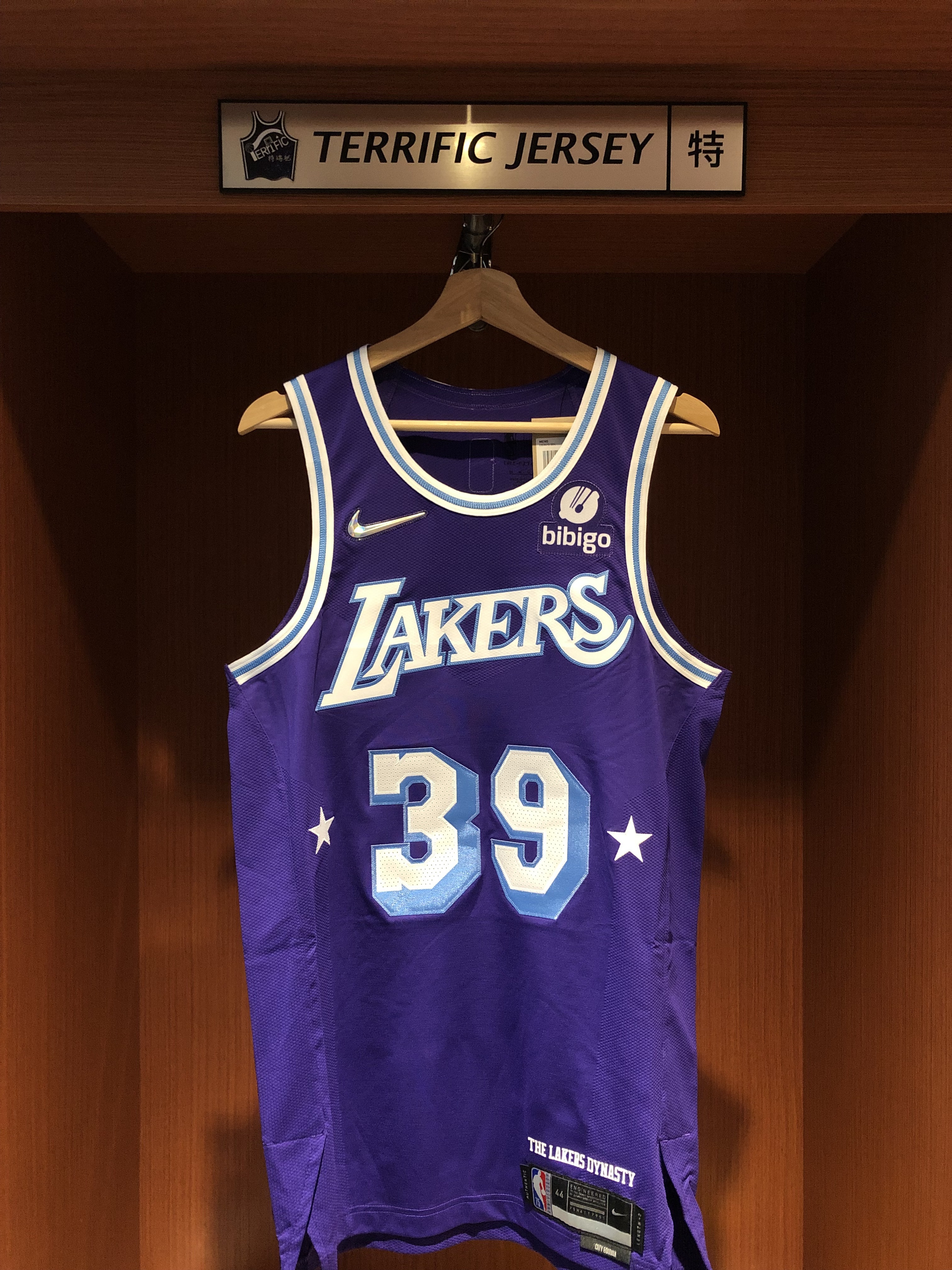 NBA球衣 Dwight Howard 洛杉磯湖人城市 75周年 鑽石標 City Nike Authentic 球員版 電繡 含贊助商標 全新