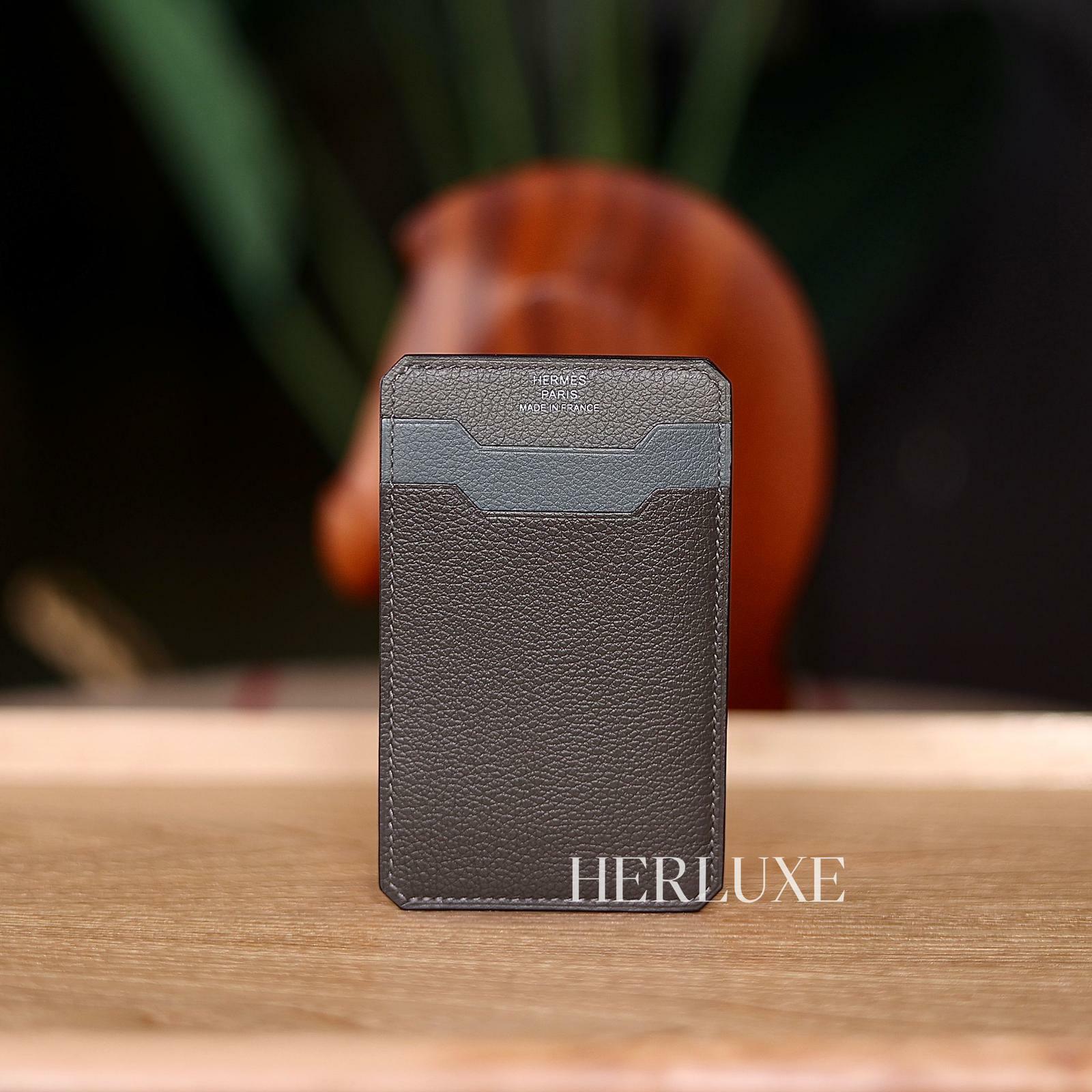 City 3CC cardholder C6 vert de gris/63 vert amande/0L gris meyer evercolor