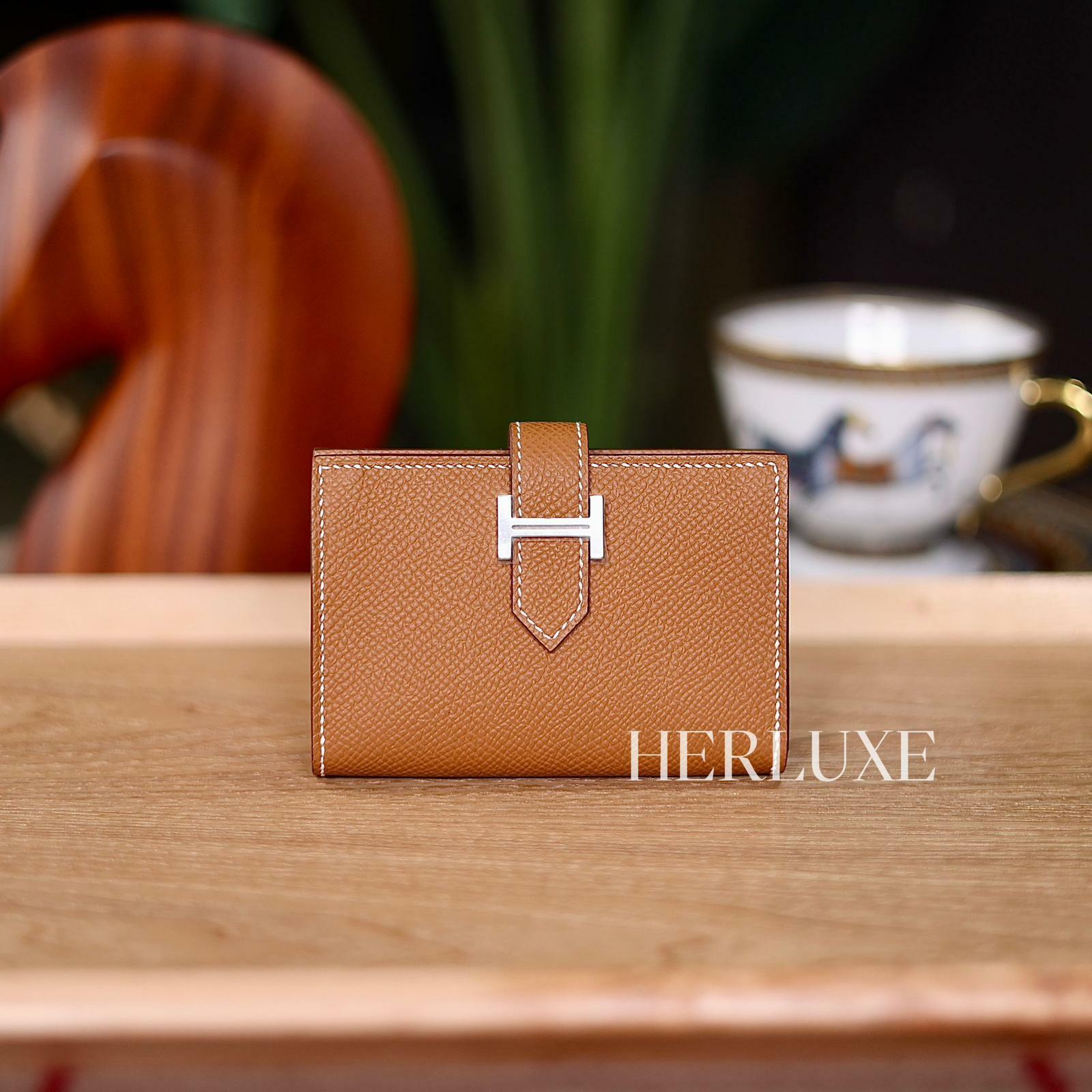 Bearn mini card holder 37 gold ck epsom