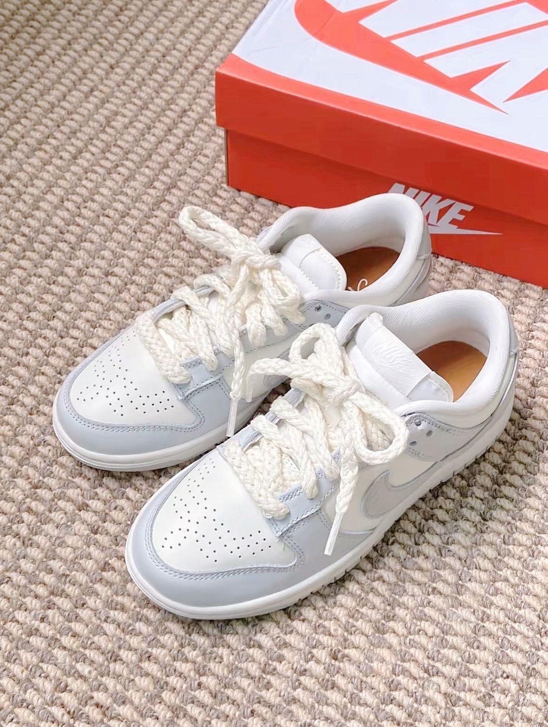 NIKE DUNK LOW 骨白浮雕 奶油 白灰 FJ4553-133