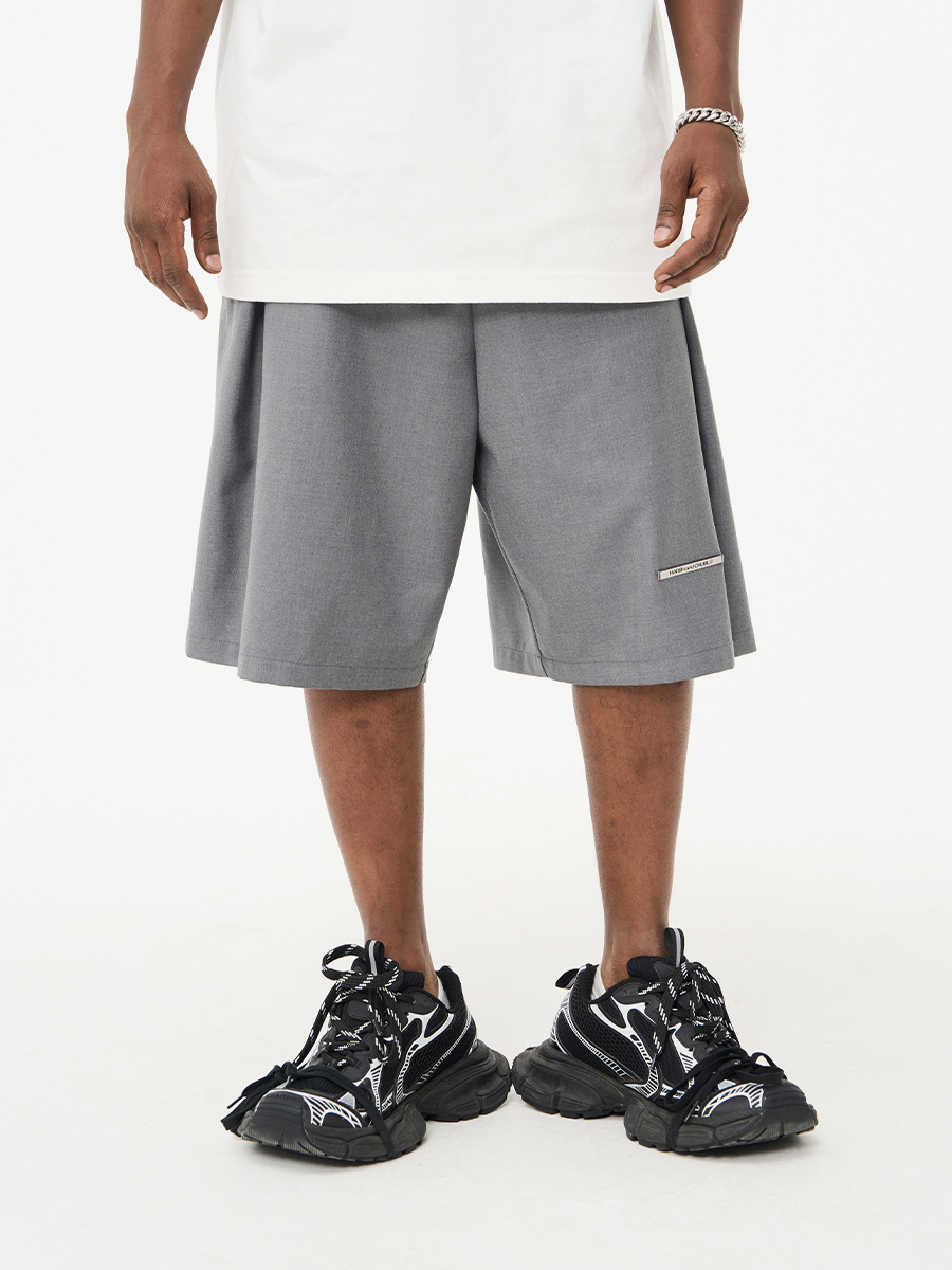 HARSH AND CRUEL 23SS 高級感立體剪裁壓褶設計西裝短褲 HN232130124