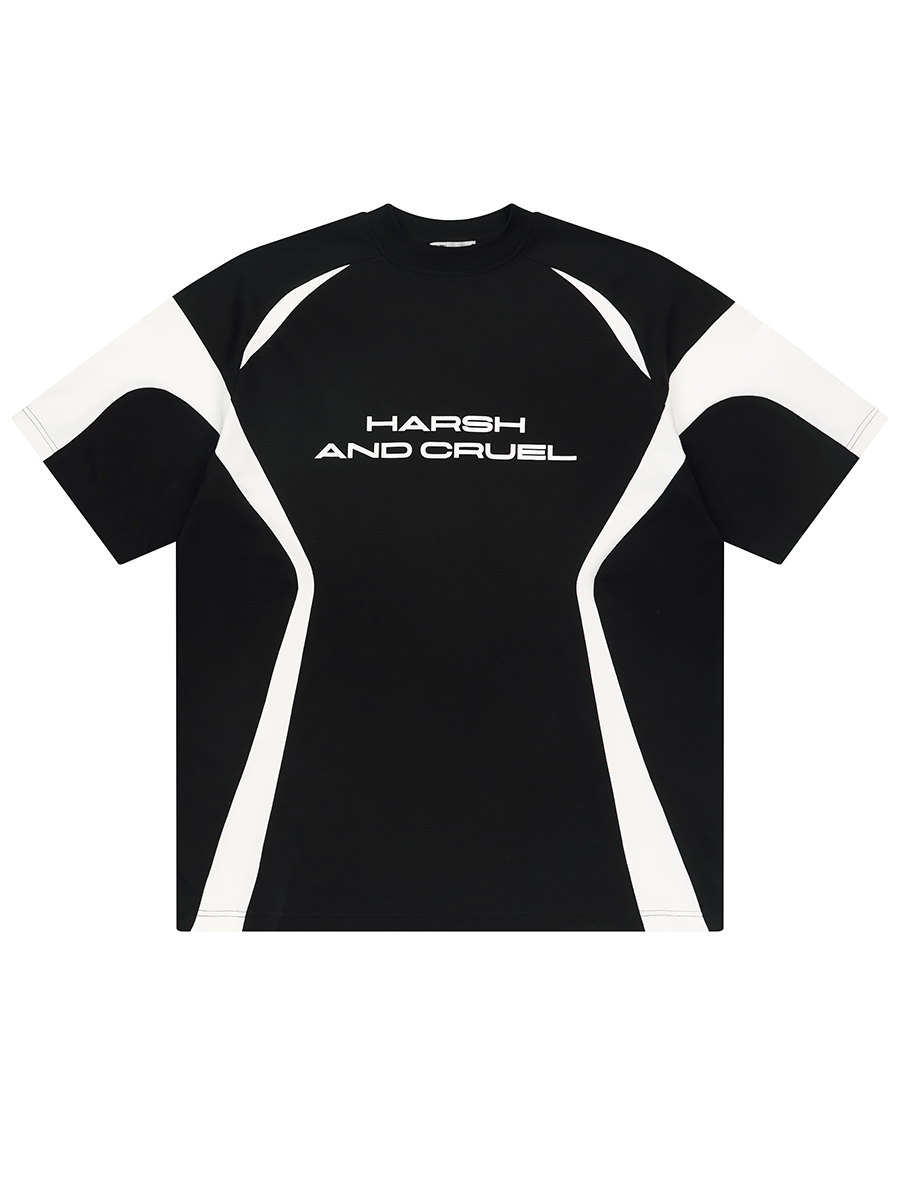 Harsh and Cruel 23SS 拼接層次微解構Logo排版短袖 HZ232020183