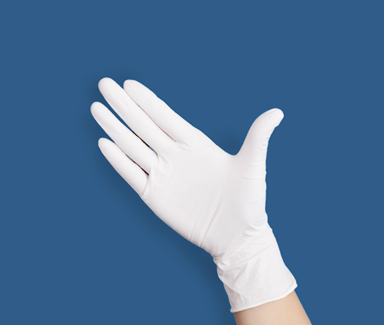NBR無粉橡膠手套(白)