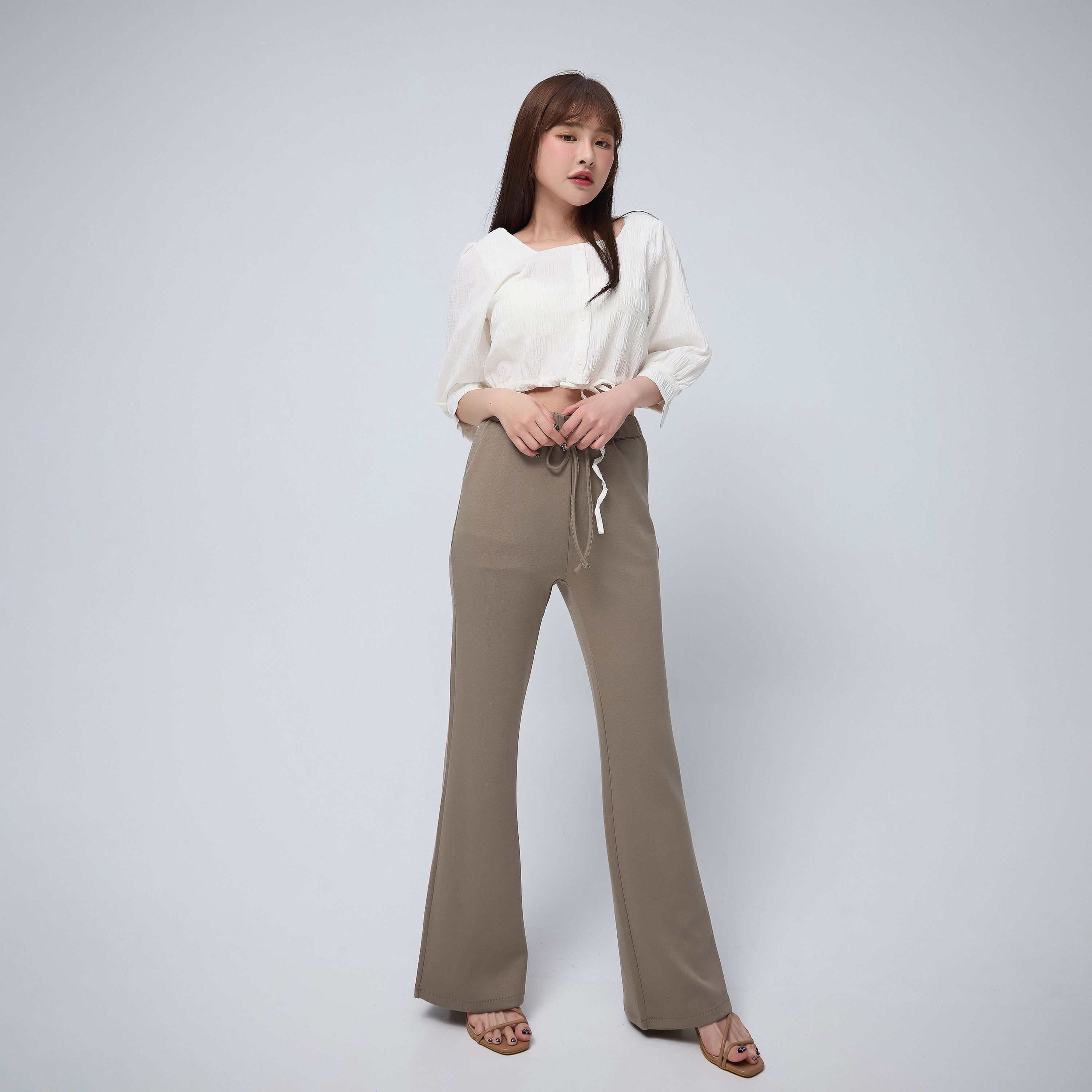 法朵Fado shop｜口袋莫代爾微喇叭褲 273C037 四色