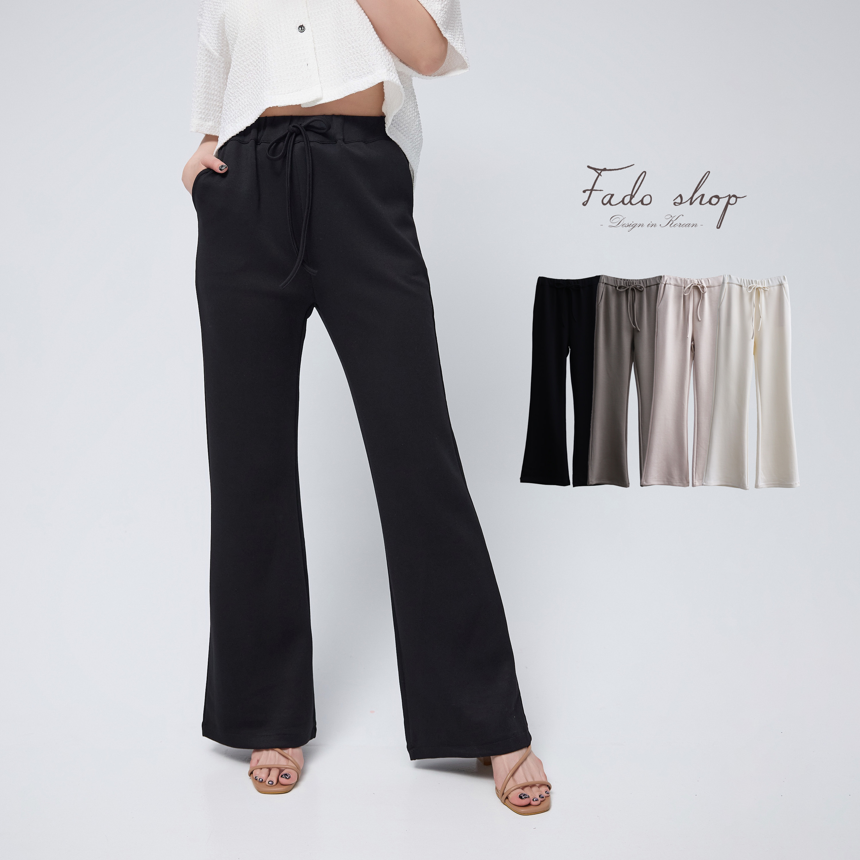 法朵Fado shop｜口袋莫代爾微喇叭褲 273C037 四色