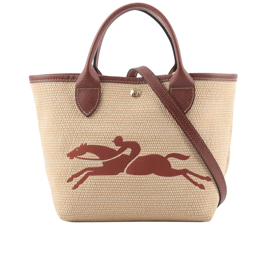 【LONGCHAMP】S號 LE PANIER PLIAGE 草編二用包