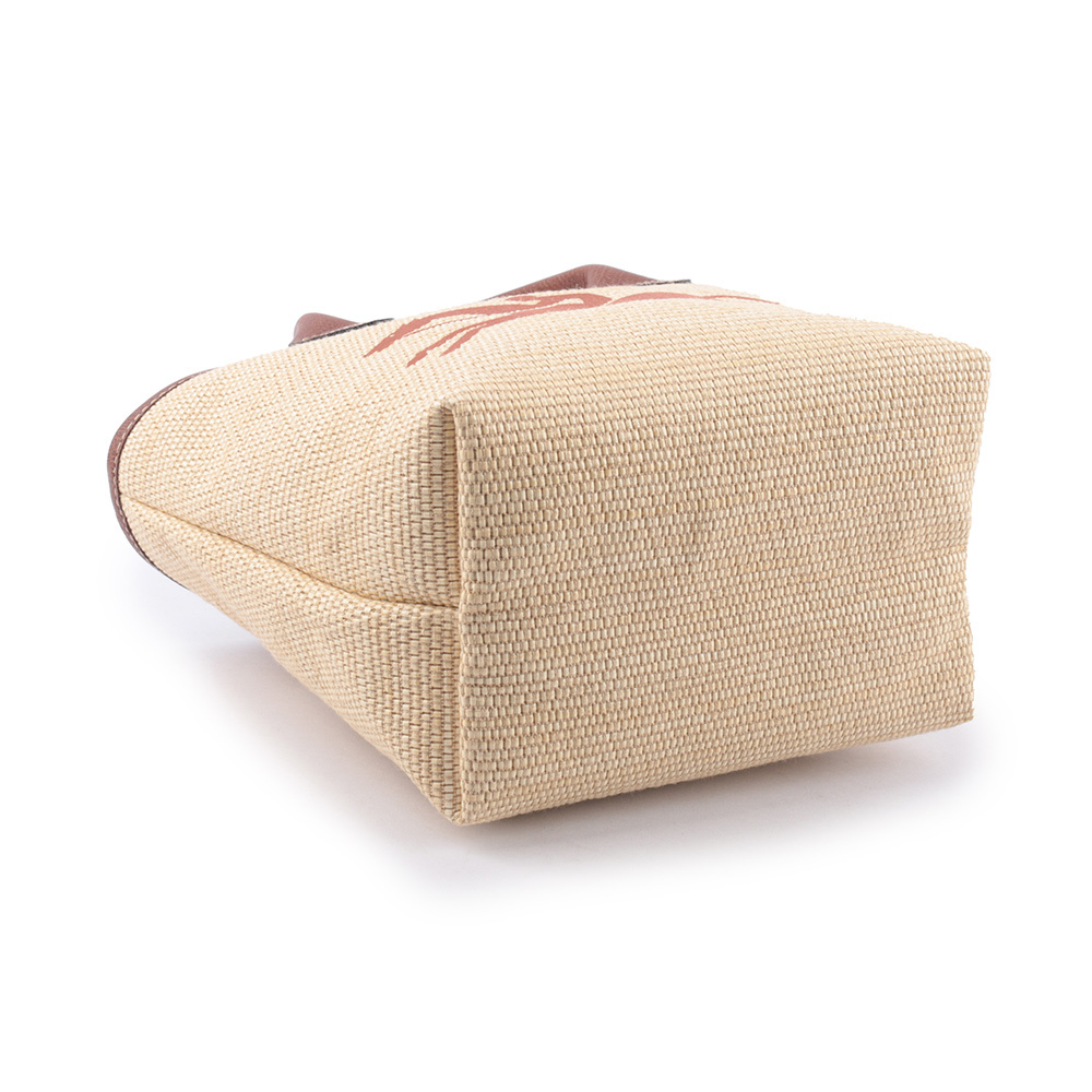 【LONGCHAMP】S號 LE PANIER PLIAGE 草編二用包(棕色)