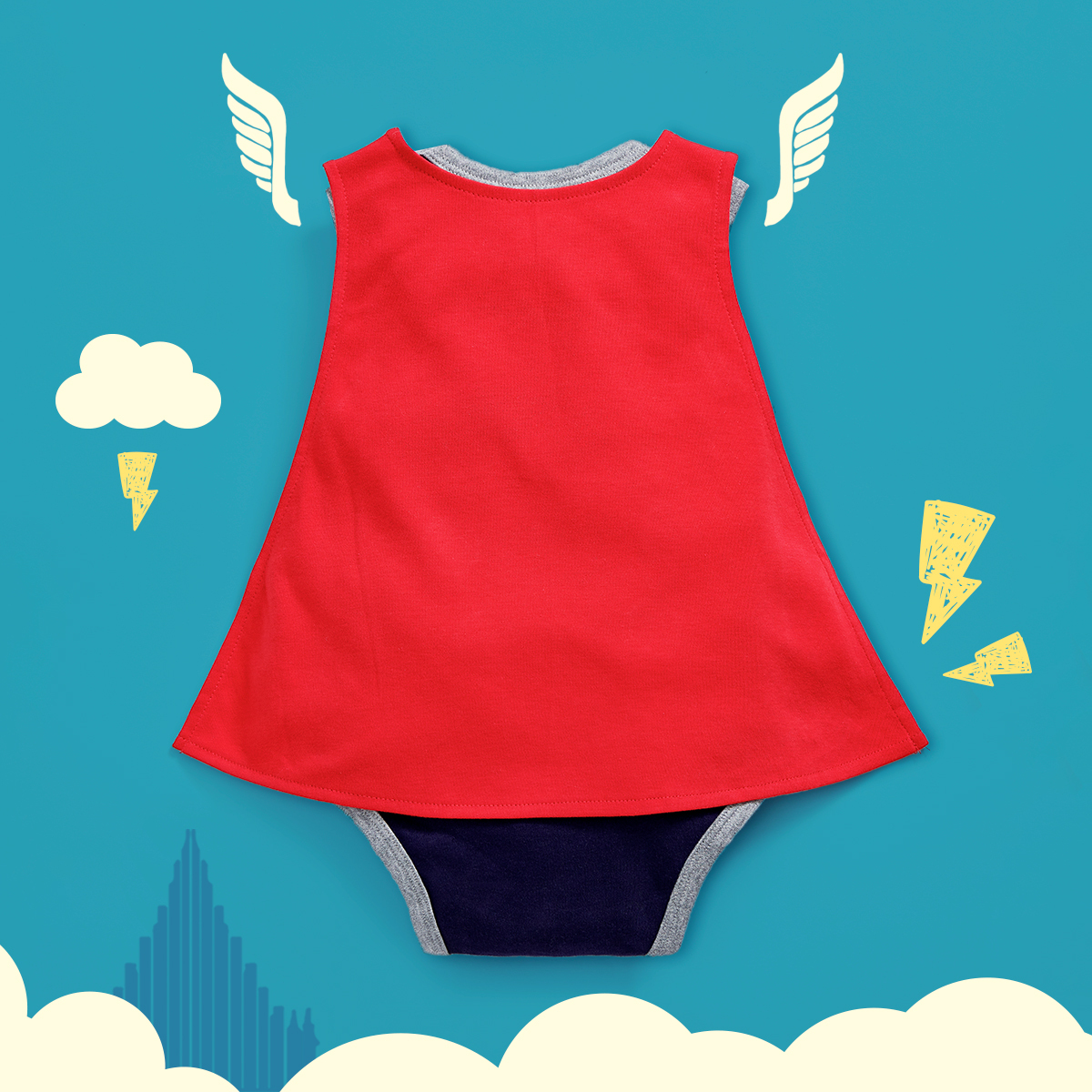 OMBS10_「雷B」背心包屁衣連披肩套裝