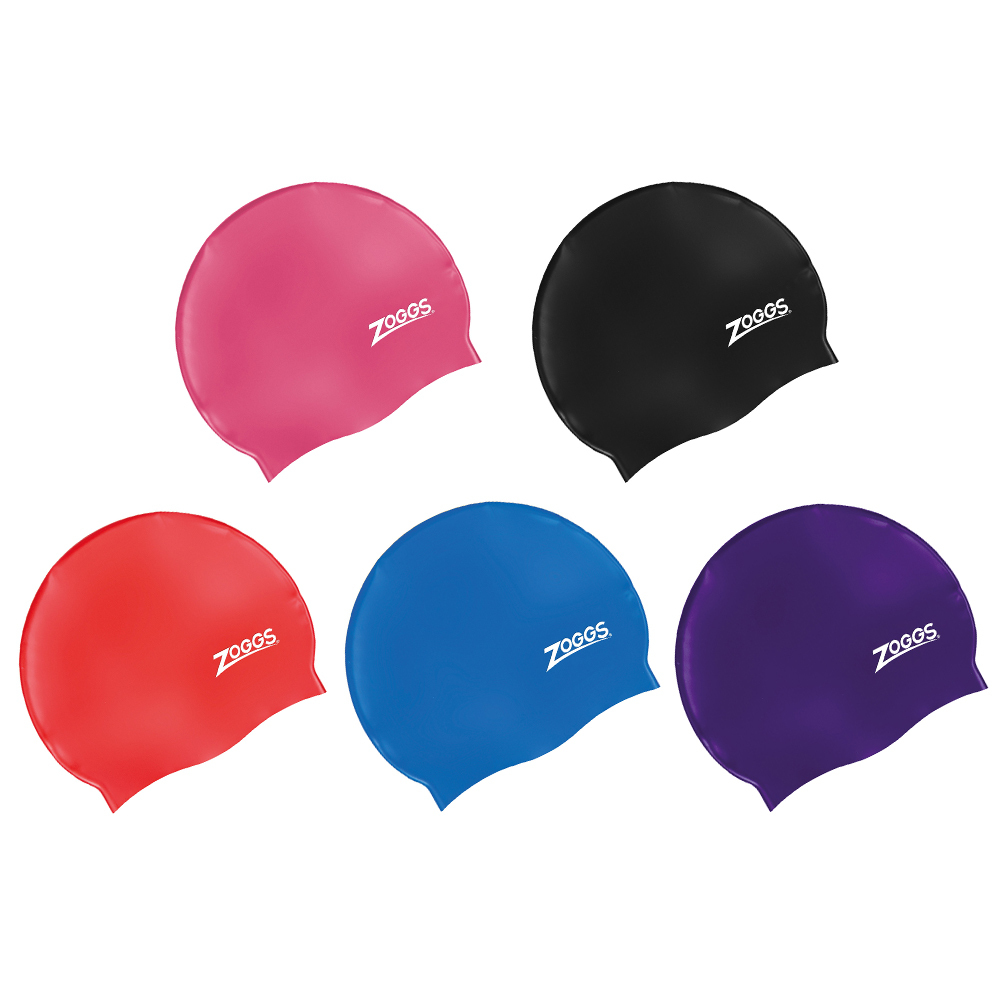 ZOGGS 成人 經典素面矽膠泳帽(防水/選手可用)