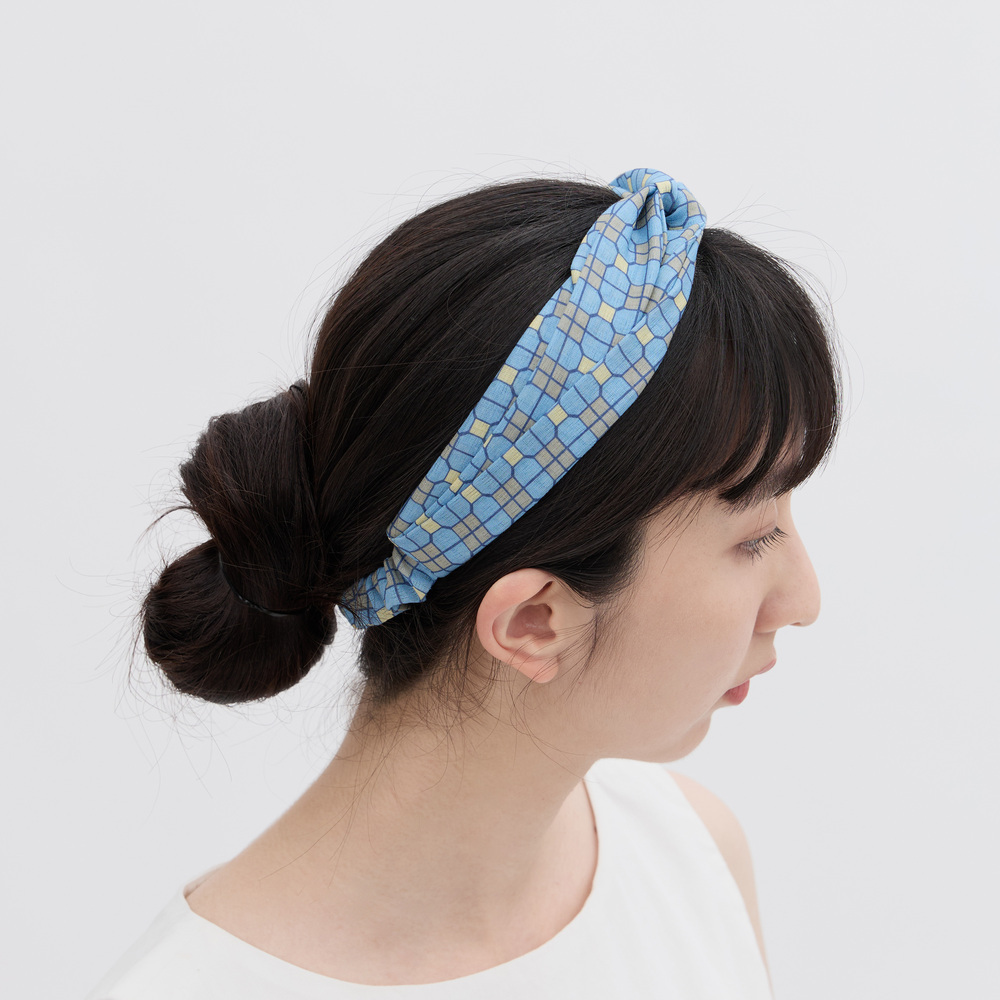 Hair Bando/Old Ceramic Tile No.9/Blue Morning Glory