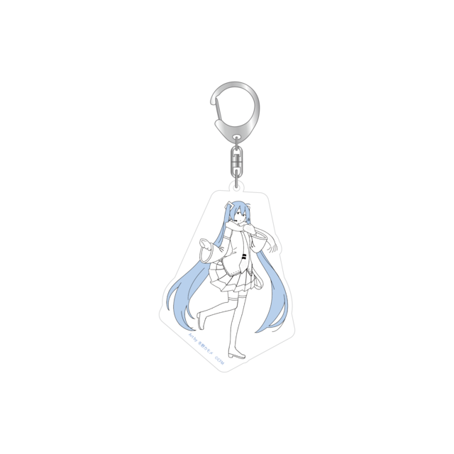 初音未來-壓克力鑰匙圈-雪ミクアクリルキーホルダー(冬野カモメ)