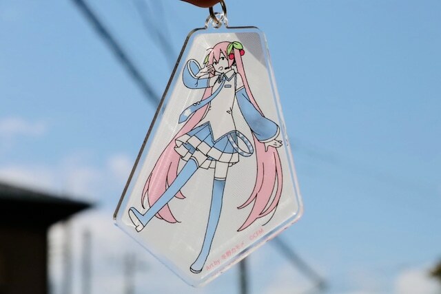 初音未來-壓克力鑰匙圈-桜ミクアクリルキーホルダー(冬野カモメ)
