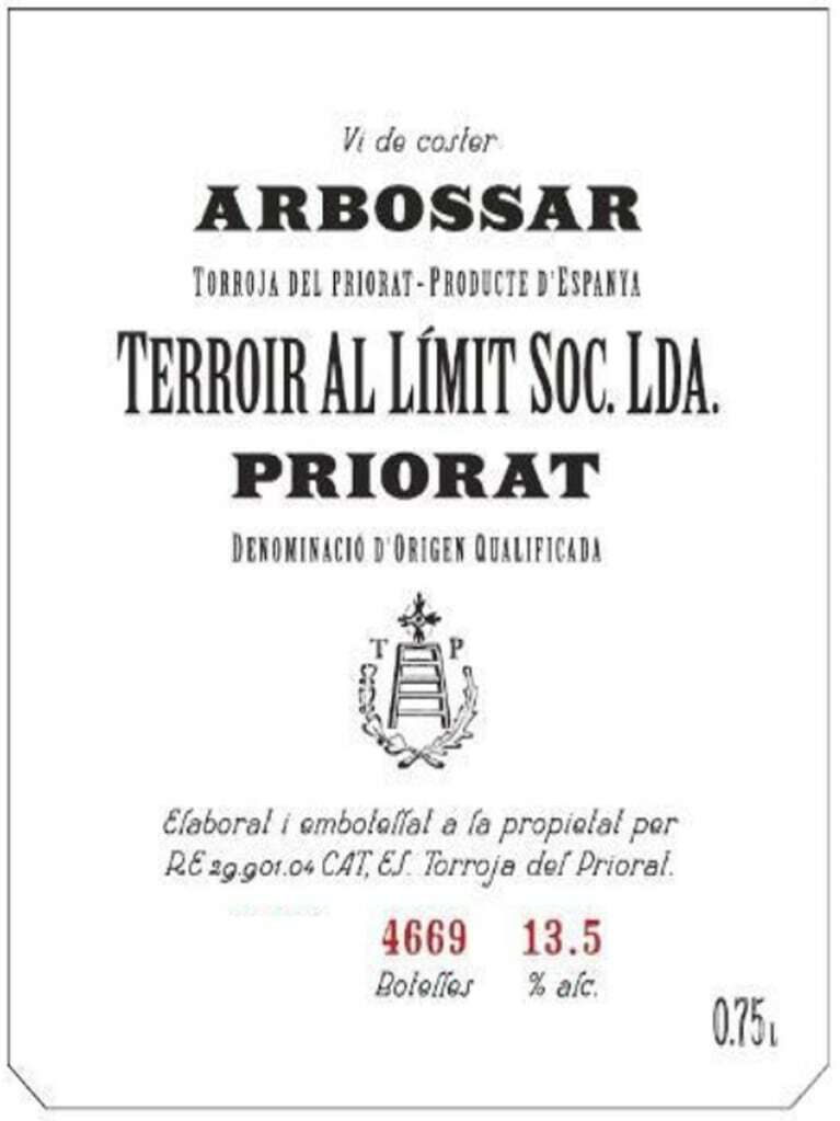 Terroir Al Limit Arbossar 2020 (RP93)