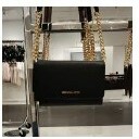 [S] MICHAEL KORS 35S0GTVC2L JET SET TRAVEL MEDIUM MF PHONE CROSSBODY LEATHER,BLACK, 193599448275 (SMK390)