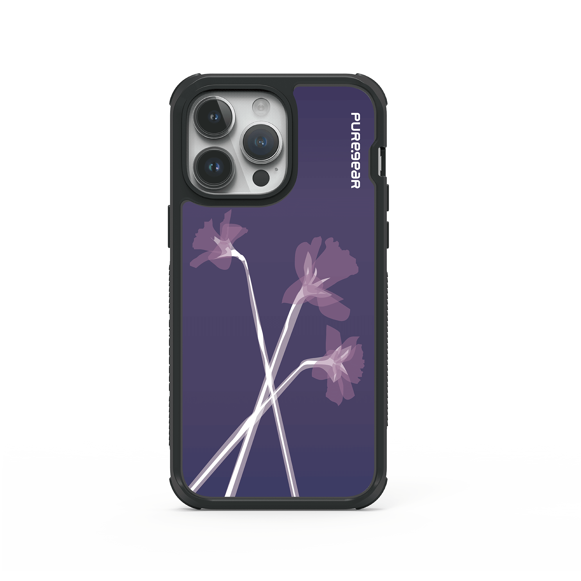 iPhone 14 輕坦克防摔手機殼 / 紫花 (花卉系列)