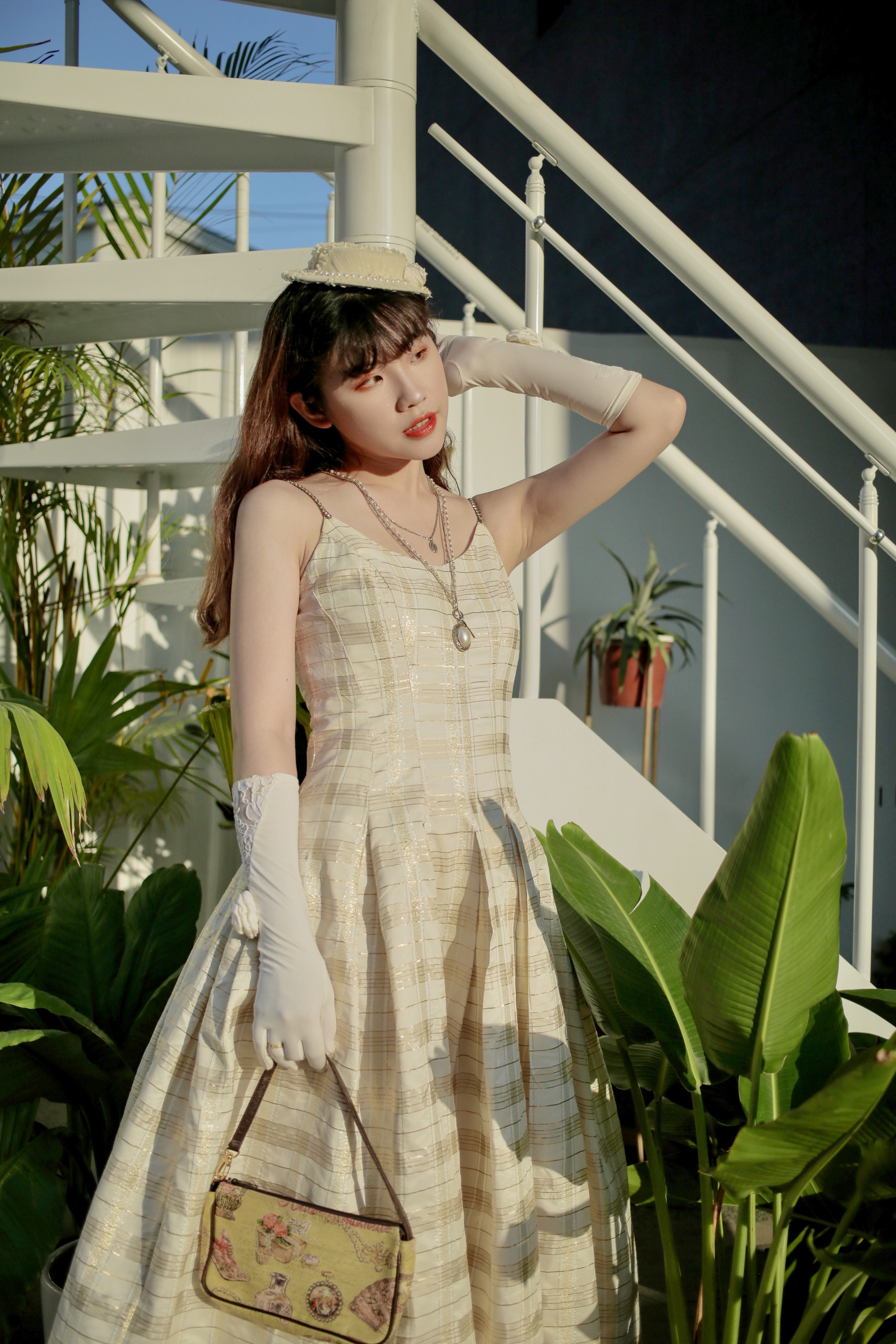 Vintage Dresses from Jessica McClintock (Gunne Sax Collection) / 金色肩帶水鑽古董禮服