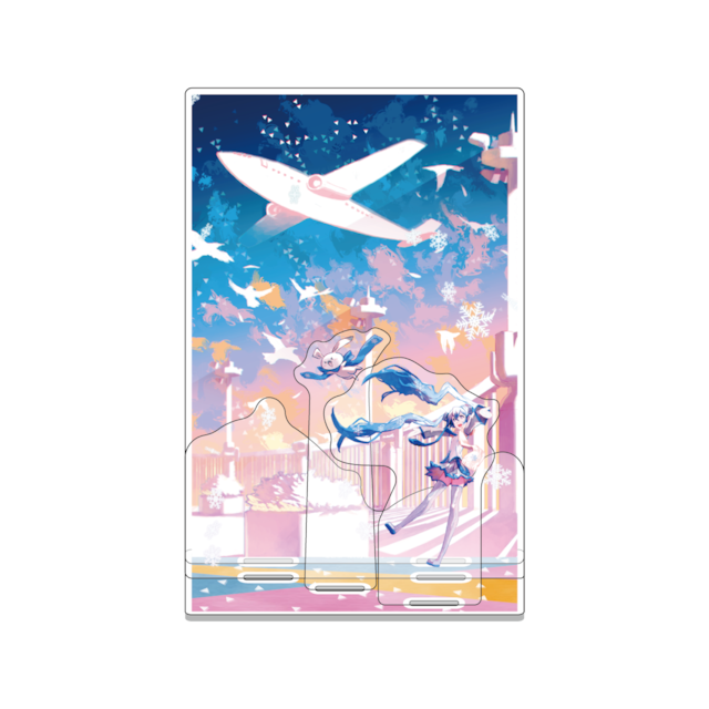 初音未來-壓克力立牌-背景つきアクリルジオラマ(あさぎり)