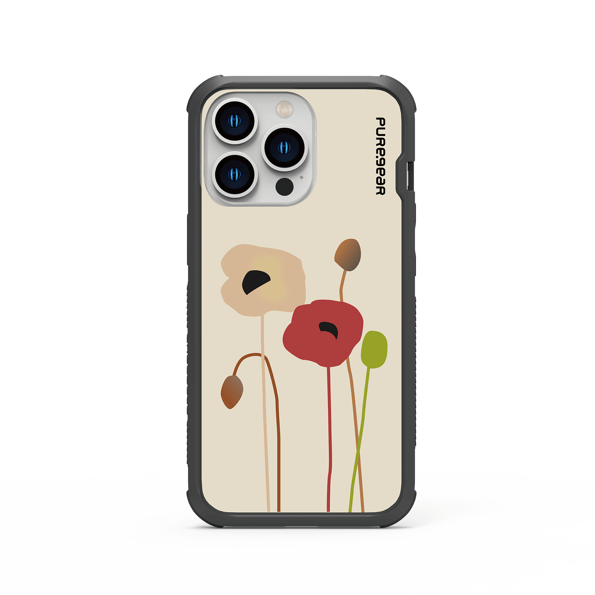 iPhone 13/12/11 輕坦克防摔手機殼 / 罌粟花 (花卉系列)