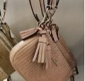 [S] COACH CH215 STRAW LEATHER MIX NLT,SHELL PINK MULTI, 195031868351 (SCO266)