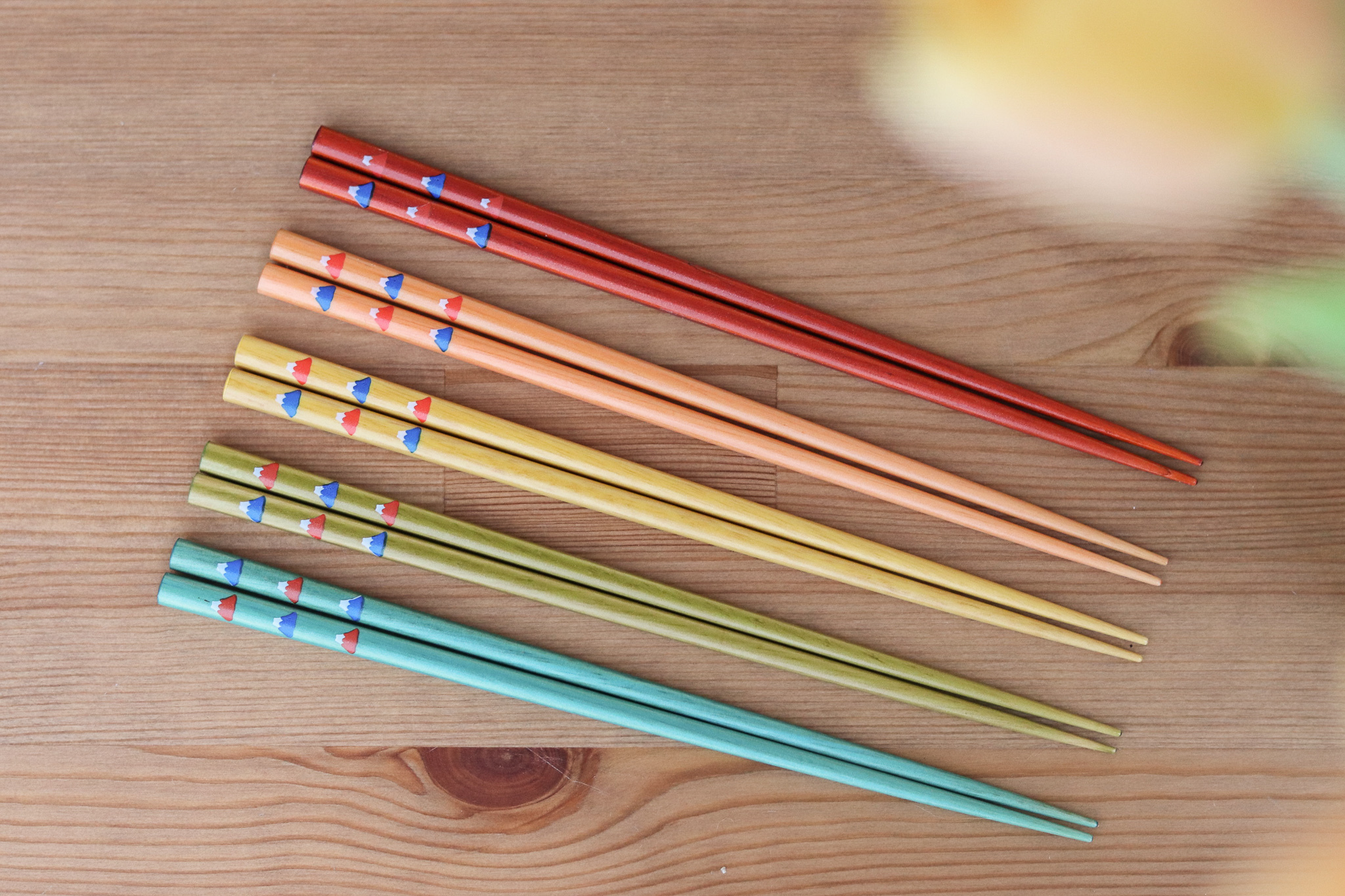 日本 富士山印花 木筷