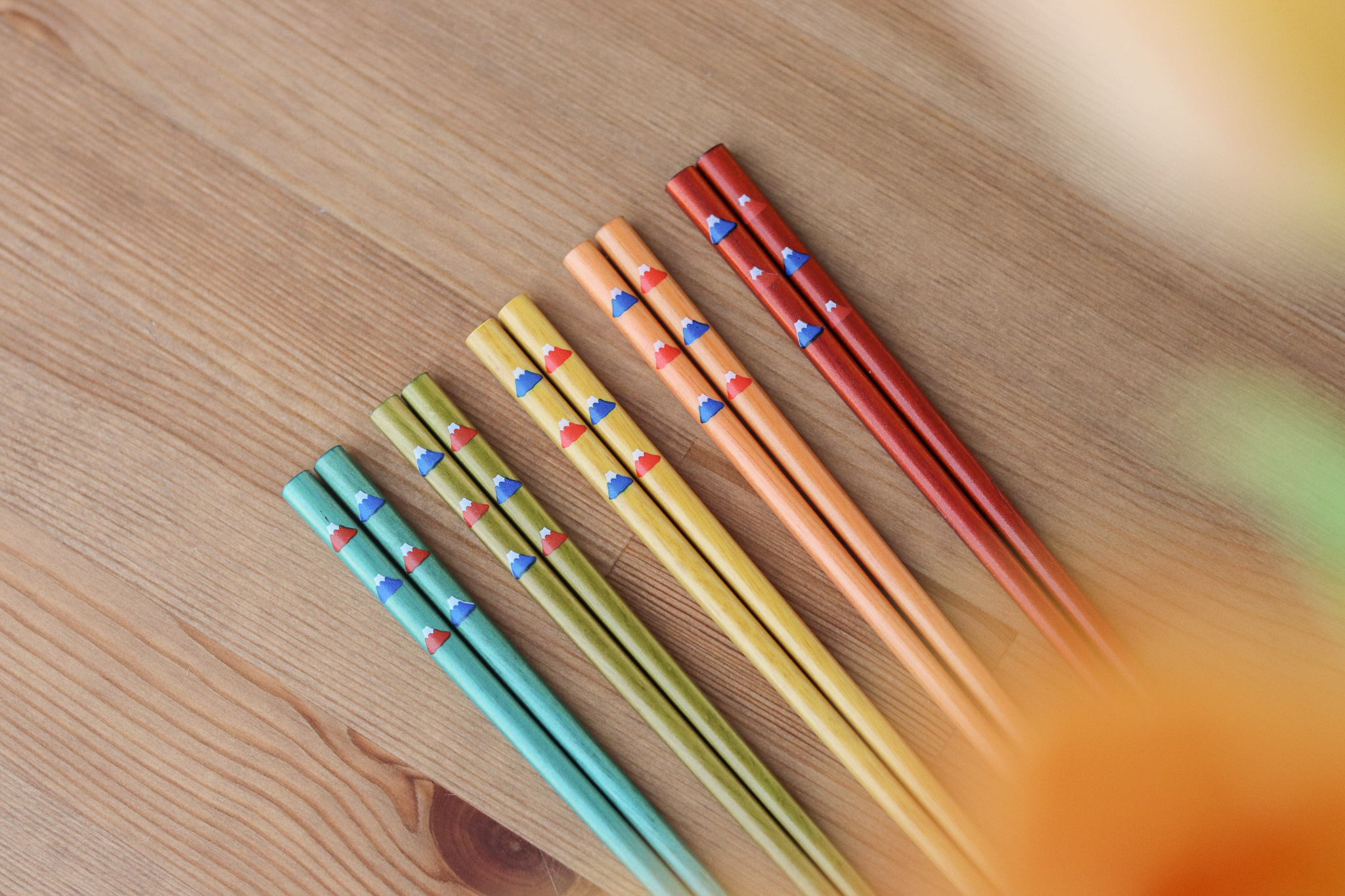 日本 富士山印花 木筷