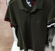 [S] TOMMY HILFIGER SLIM FIT FLAG TIPPED POLO,OLIVE GREEN, 78J8333-701 [FINAL SALE] (STH286)