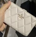 [S] KATE SPADE KA591 CAREY SMOOTH QUILTED LEATHER MEDIUM WALLET,PARCHMENT, 196021214790 (SKS579)