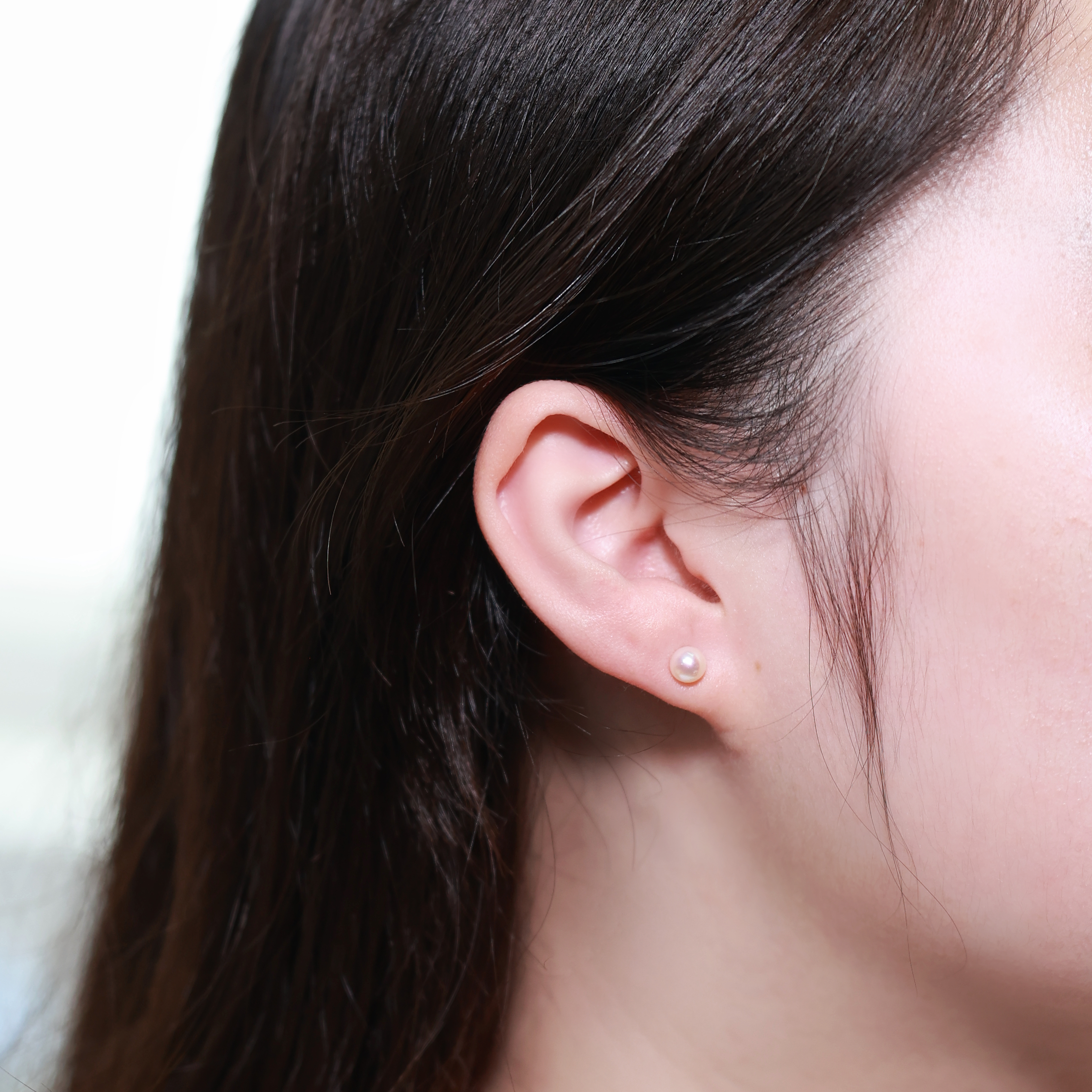 𝑵𝒆𝒘! 🌸18K金 粉金色Akoya珍珠耳環（產品編號：EG002）