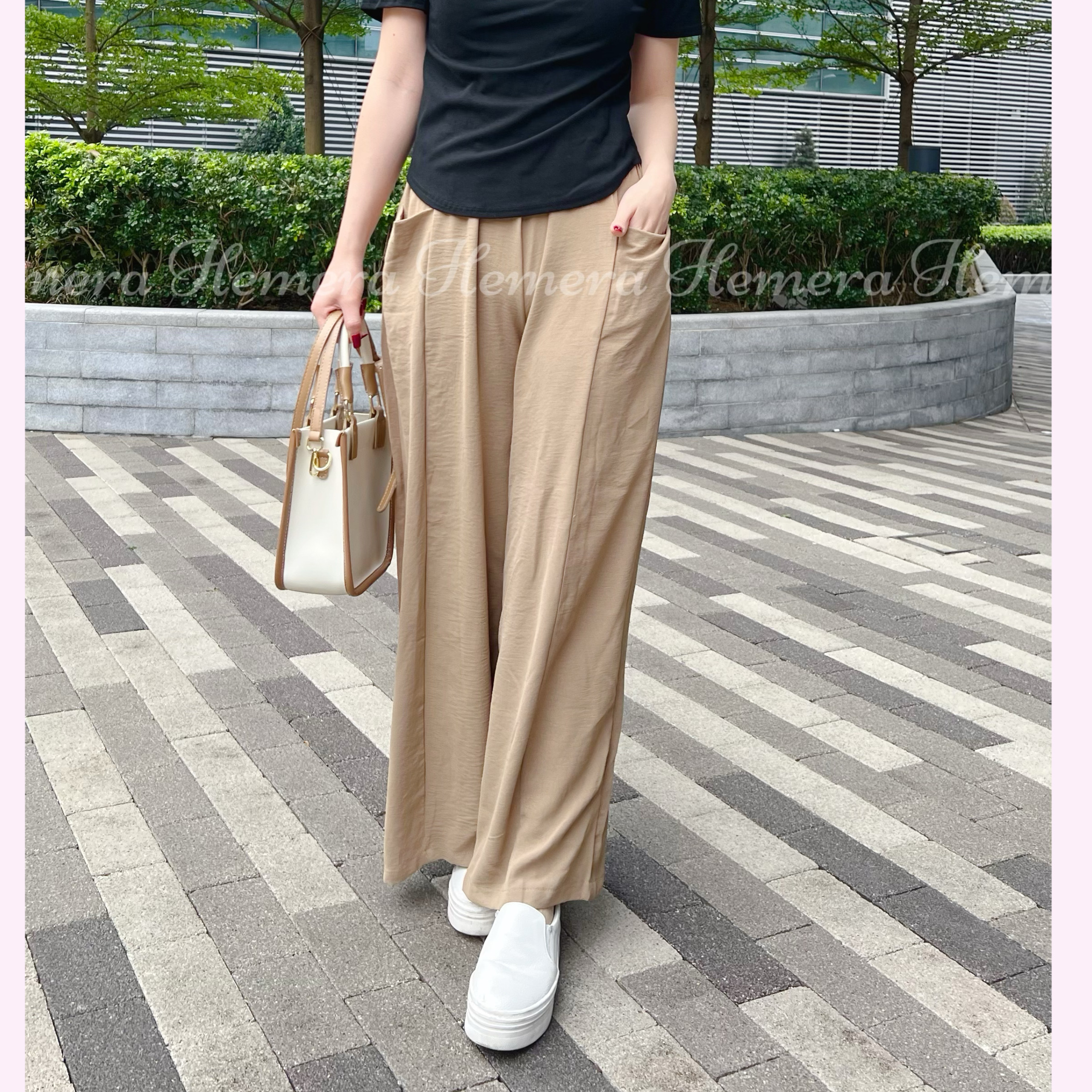 PT23W0444 像裙也像褲視覺減十公斤休閒鬆身褲