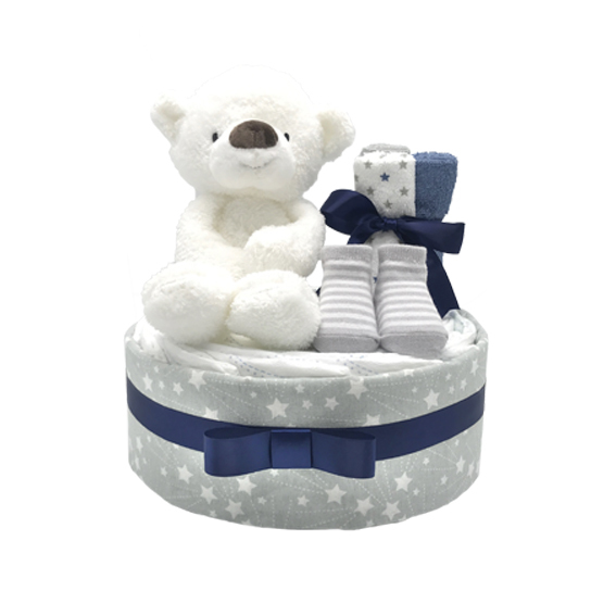 Q版男孩雪熊熊尿片蛋糕