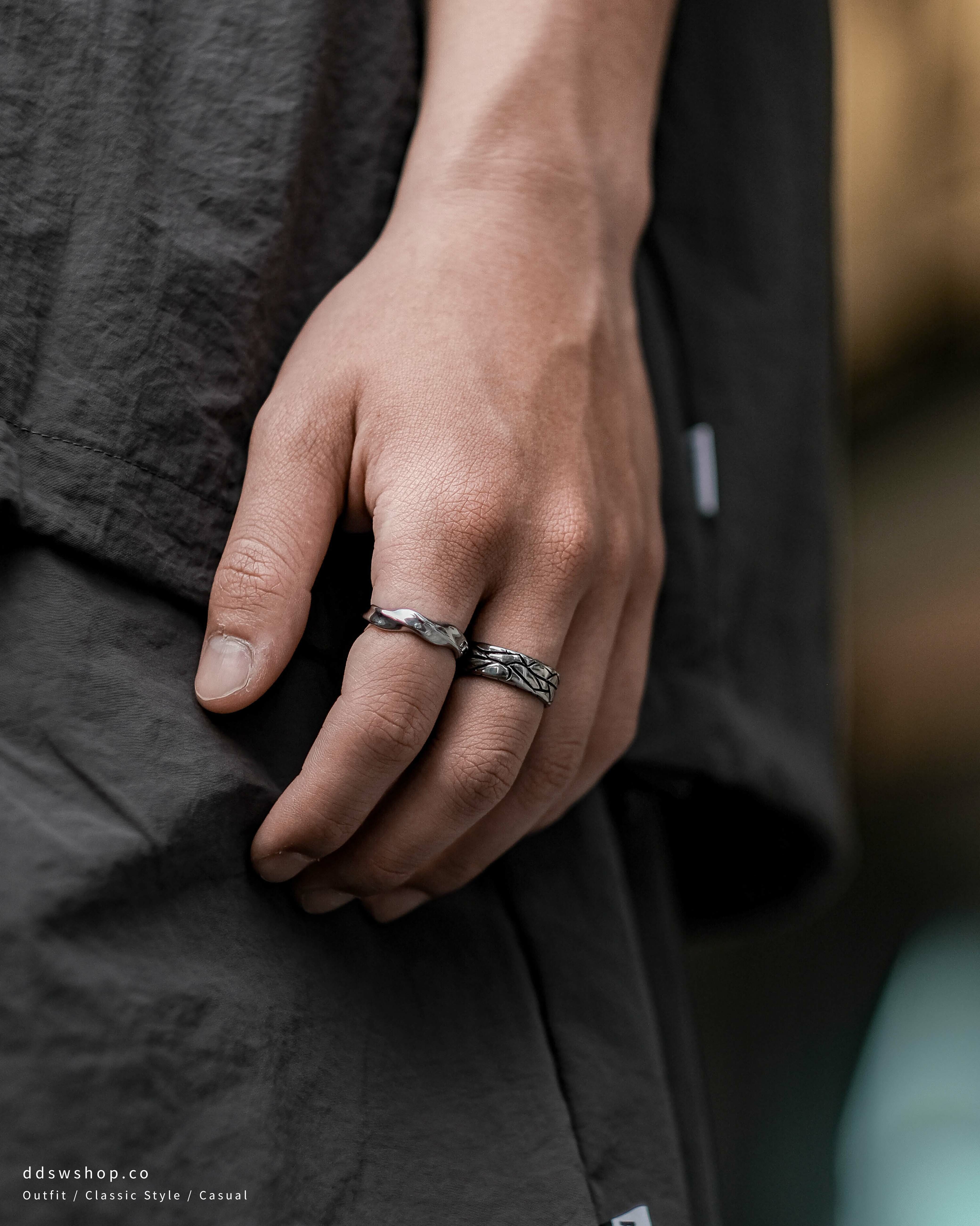 D.ecorate 石塊裂紋戒指