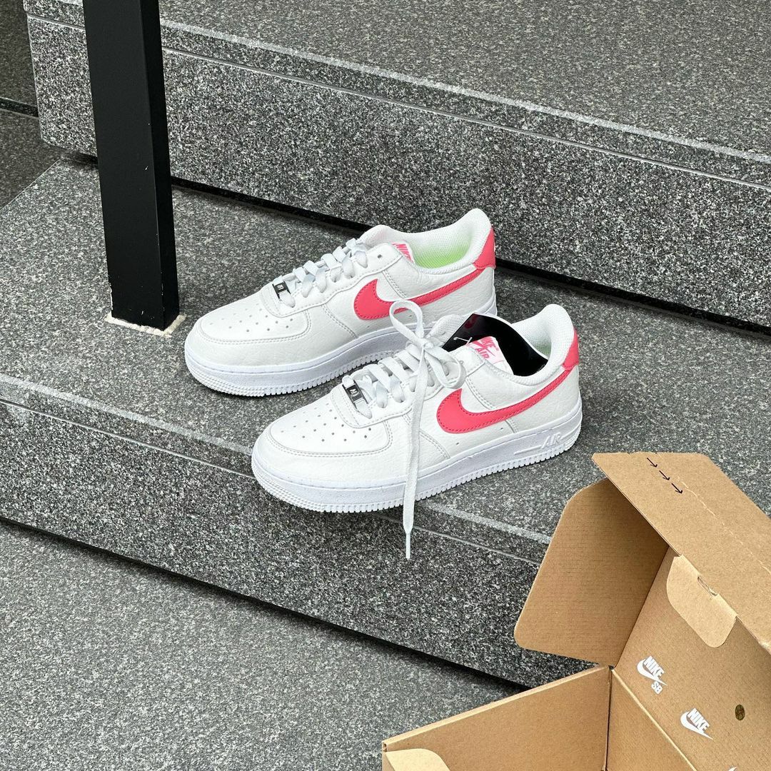 Nike Air Force 1 玫瑰紅 粉紅 紅色 再生材質 輕量化 白色 白鞋 AF1 DV3808-100